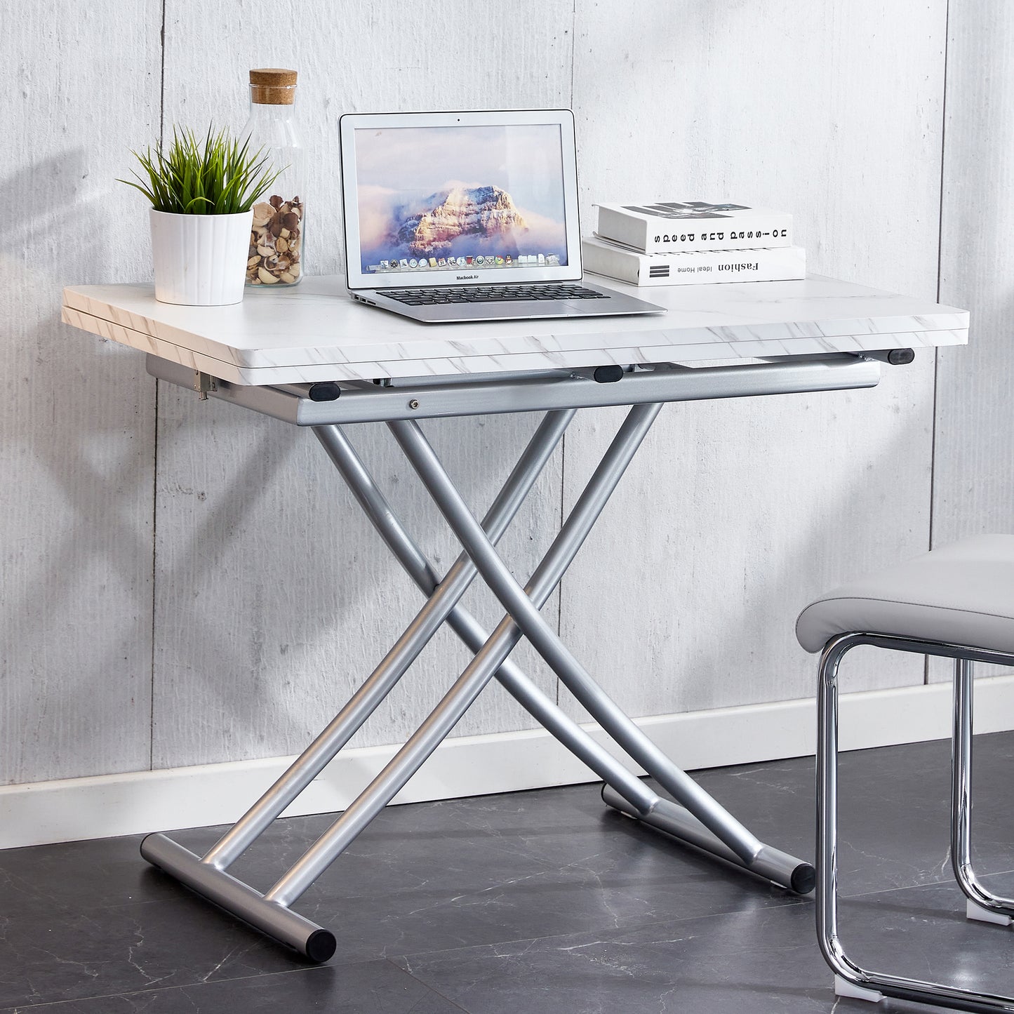 Versatile Minimalist Lift Table with Adjustable Height and Foldable Design