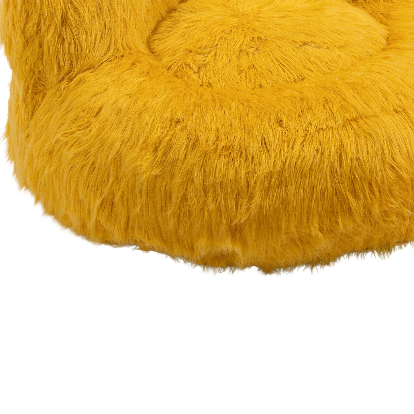 Bean Bag Chair with Faux Fur Lazy Sofa and Footstool for Comfortable Indoor and Outdoor Use