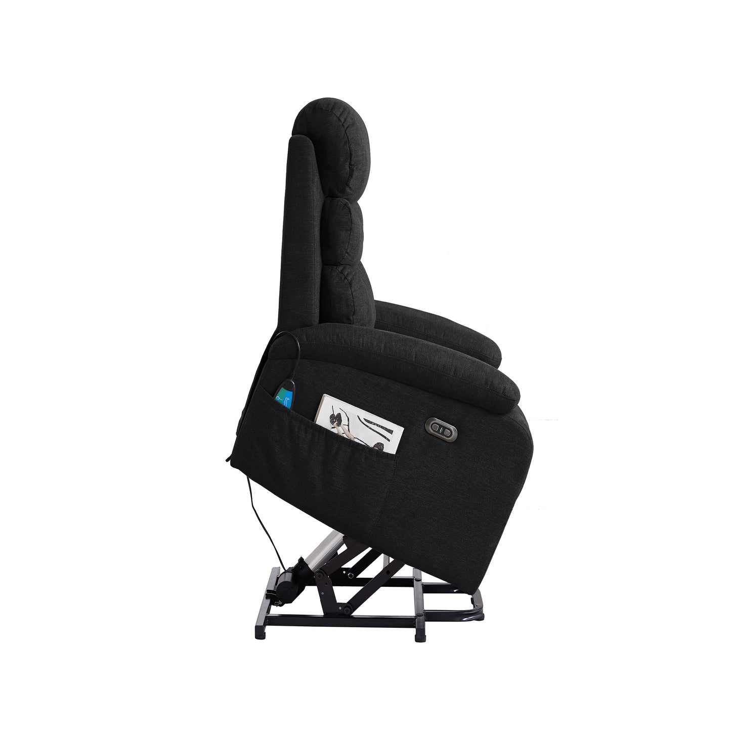 Electric Power Lift Recliner Chair with Massage, Heating, and USB Port