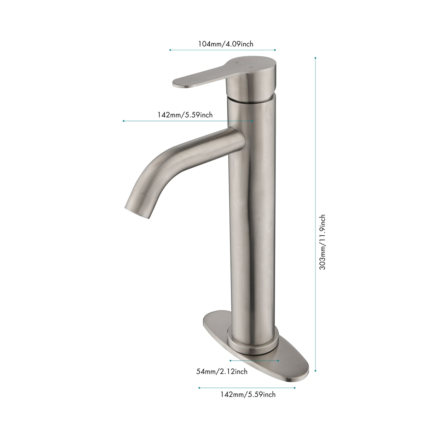 Versatile Stainless Steel Bathroom Sink Faucet for Modern RVs and Vanities