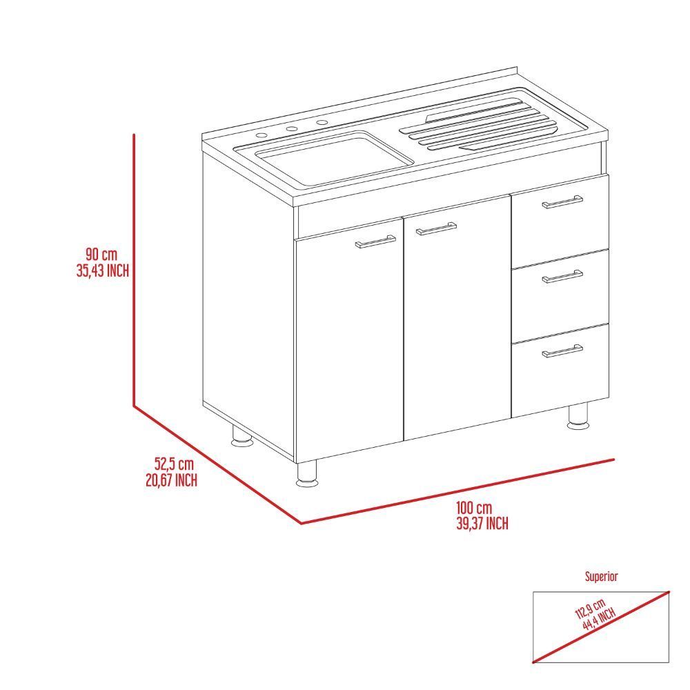 Stylish Utility Sink Kisco for Modern Kitchens, White / Black