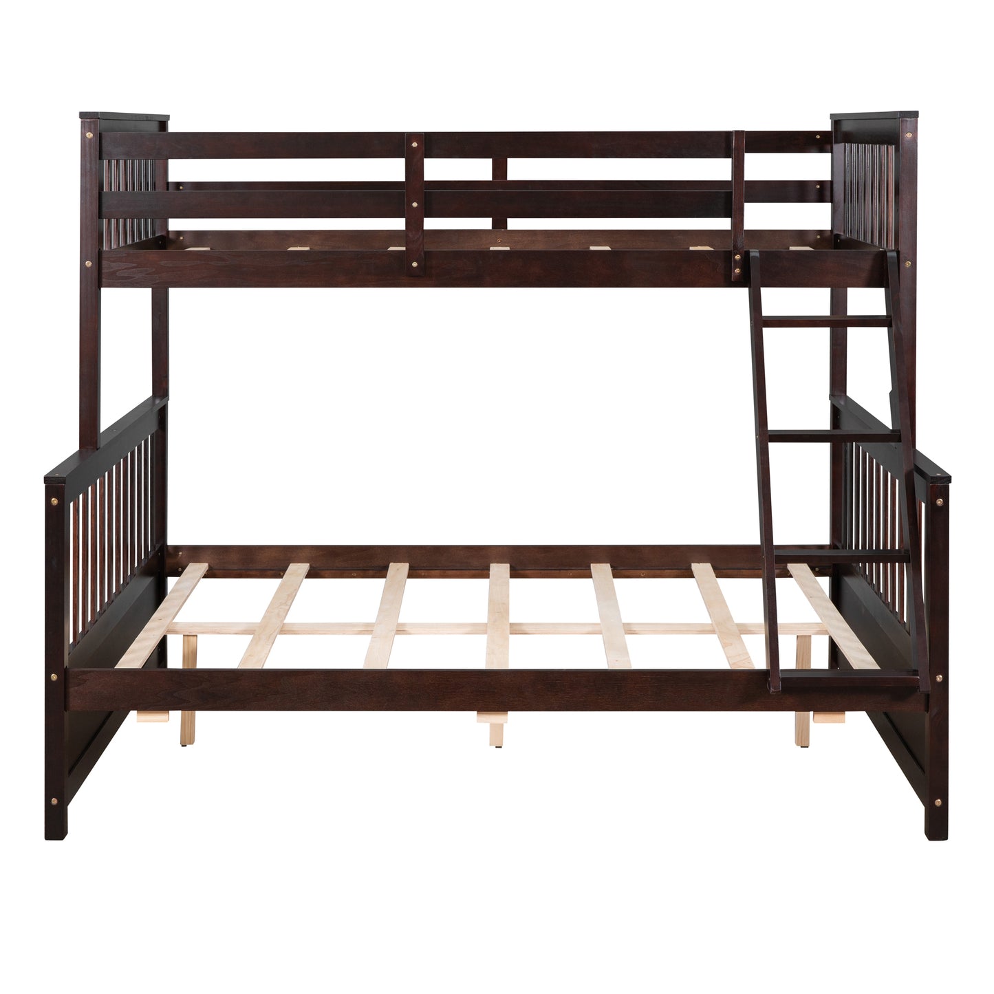 Convertible Twin-Over-Full Bunk Bed with Storage Drawers and Safety Features (Espresso)