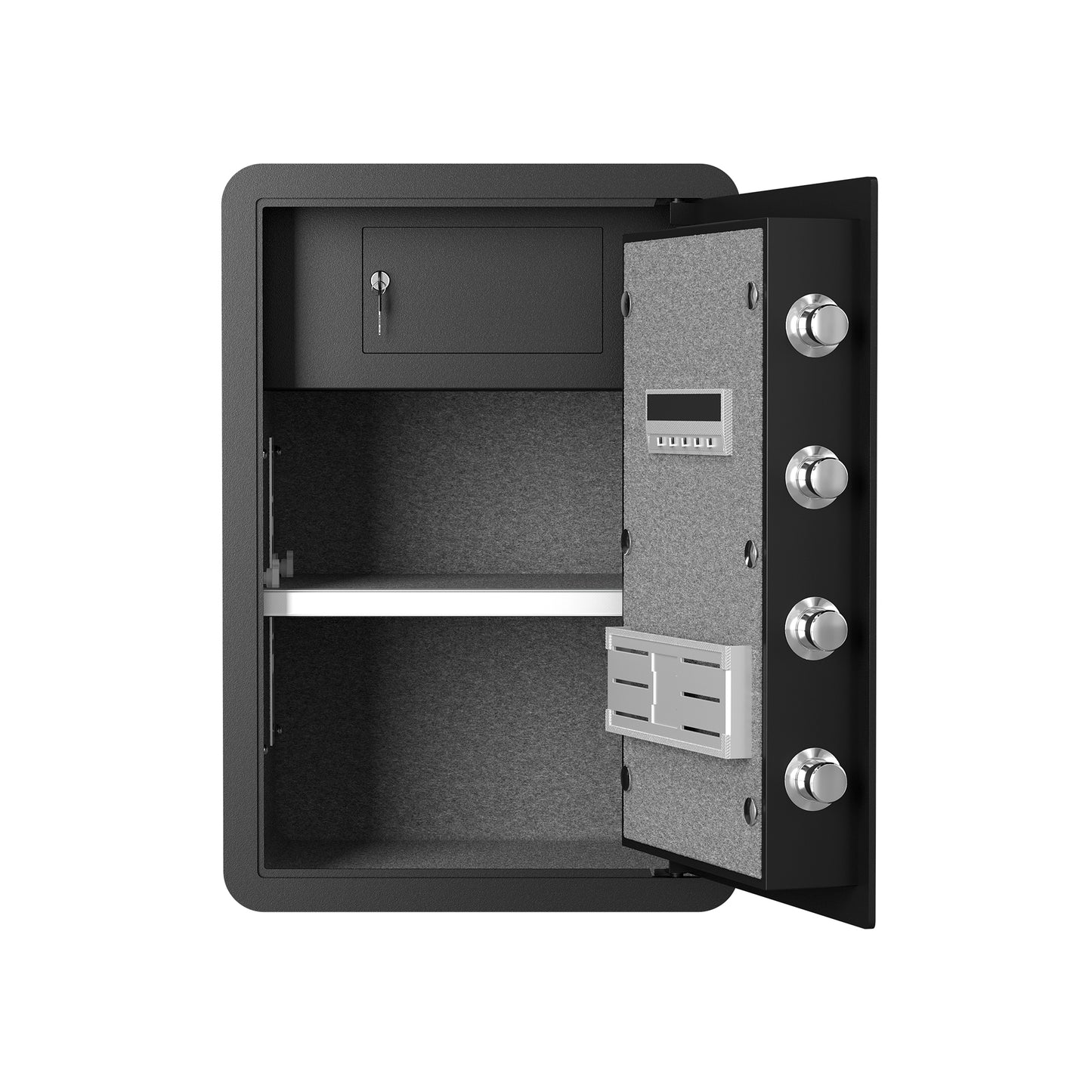 High Security Large-sized Safe Box, 2.5 Cub Feet Safe with Electronic Password Lock,Safe with Private Inner Cabinet for Home,Office and Hotel