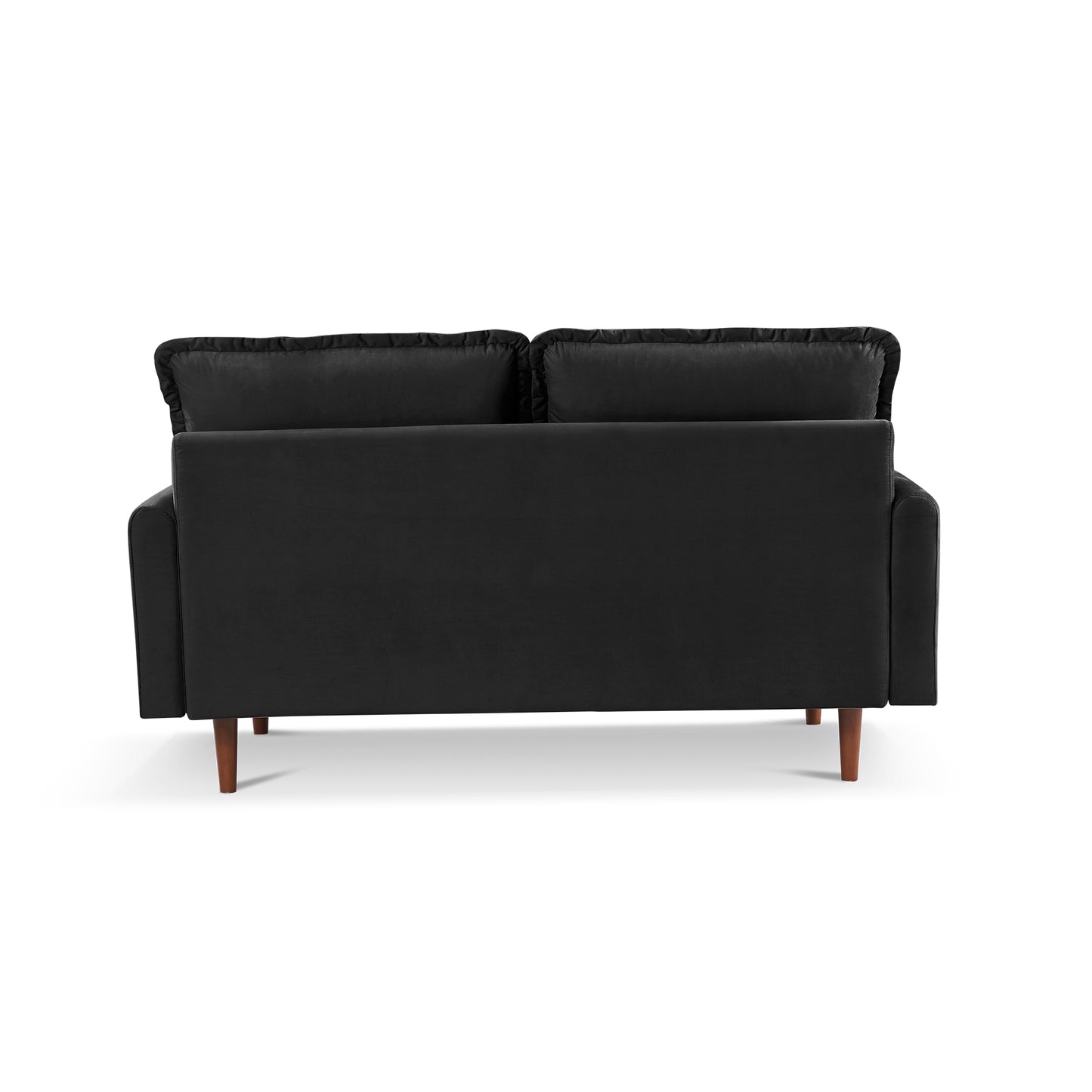 Luxurious 69” Black Velvet Upholstered Sofa with Wooden Frame and Sustainable Materials