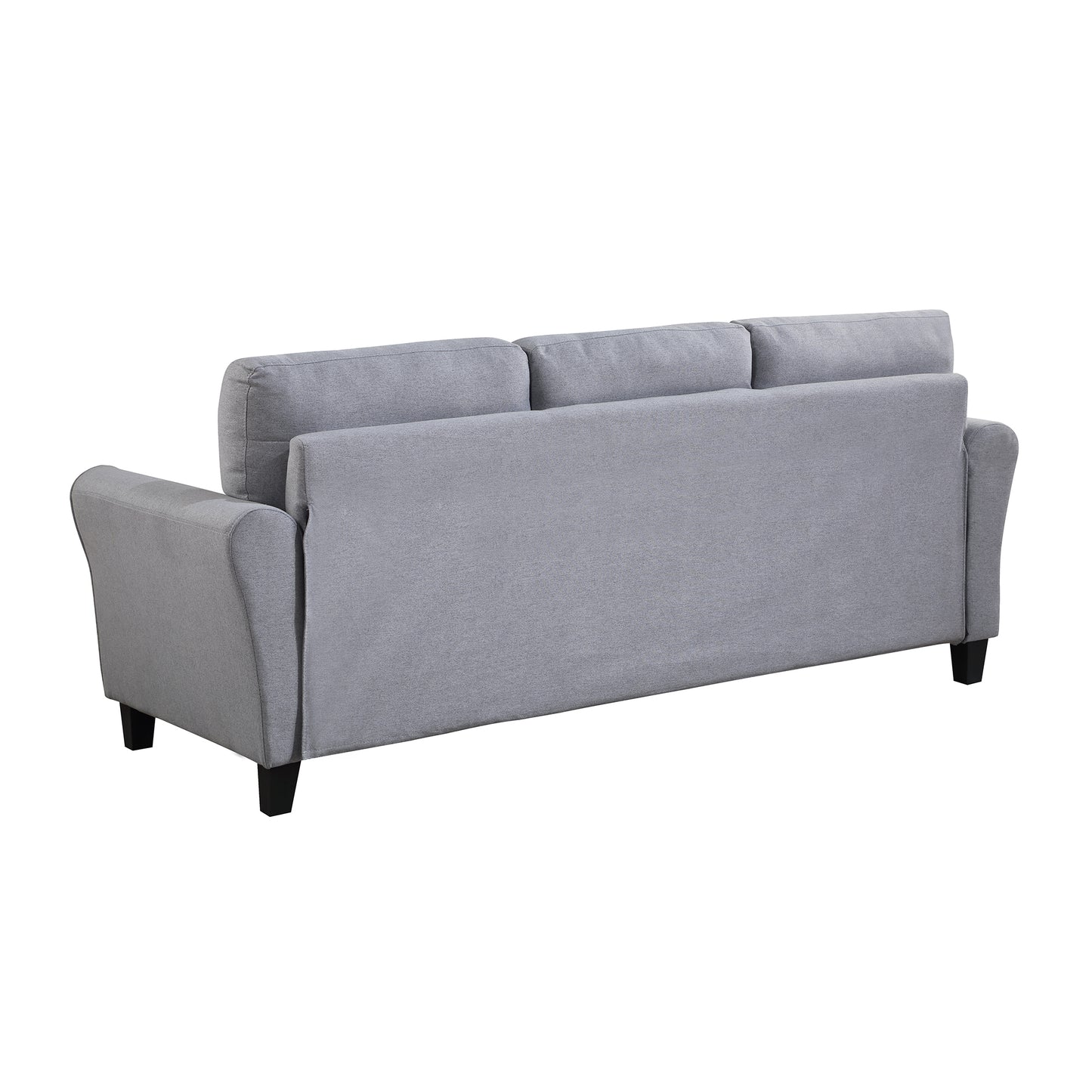 Contemporary 79.9 Light Grey-Blue Linen Sofa for Modern Living Rooms or Offices