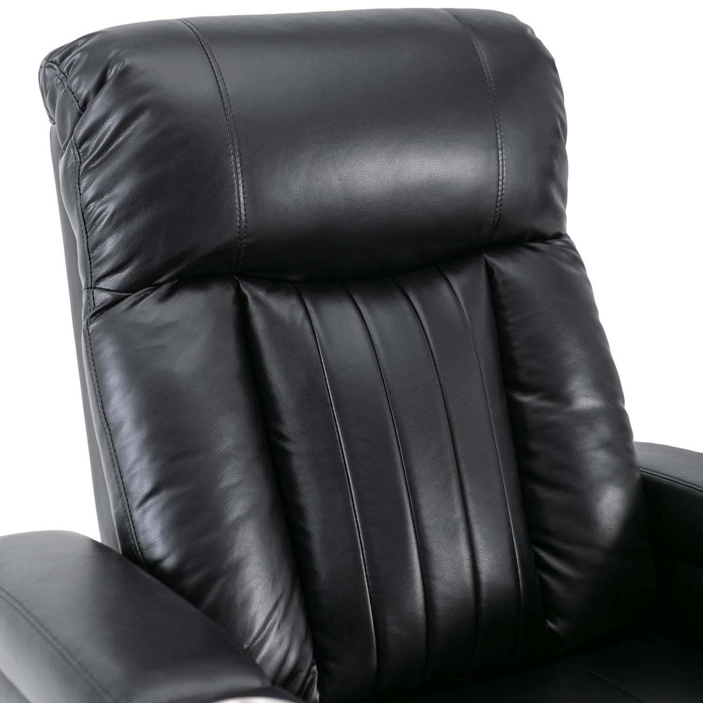 Ultimate Comfort Power Recliner with Storage Arms and Swivel Tray Table, Black