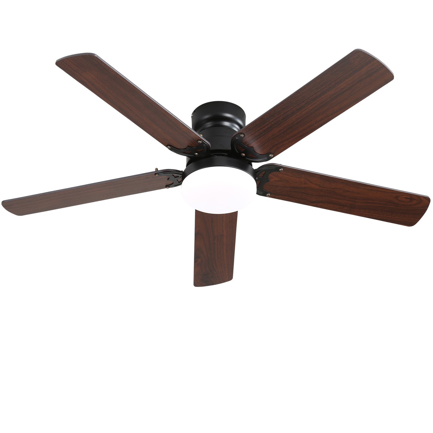 Modern 42 Inch Ceiling Fan with Remote Control and Dimmable LED Light