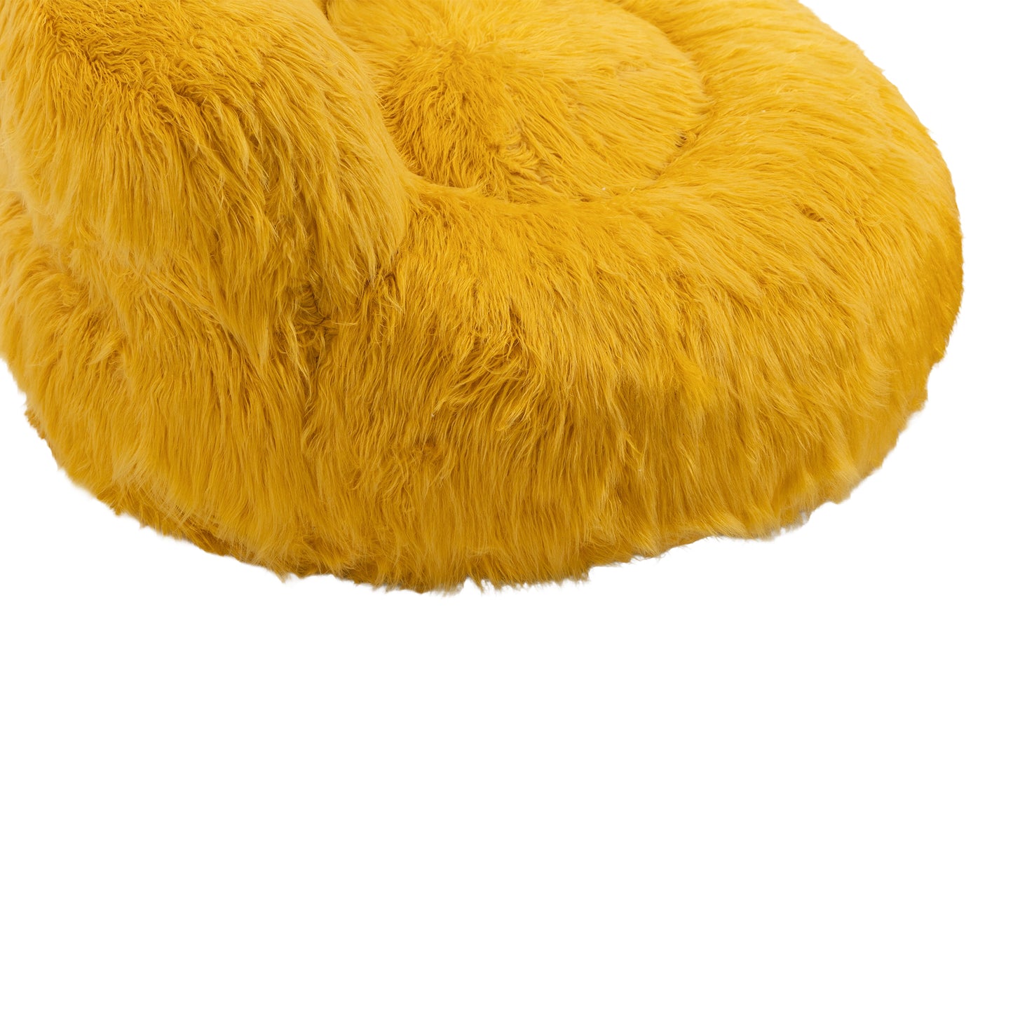 Bean Bag Chair with Faux Fur Lazy Sofa and Footstool for Comfortable Indoor and Outdoor Use