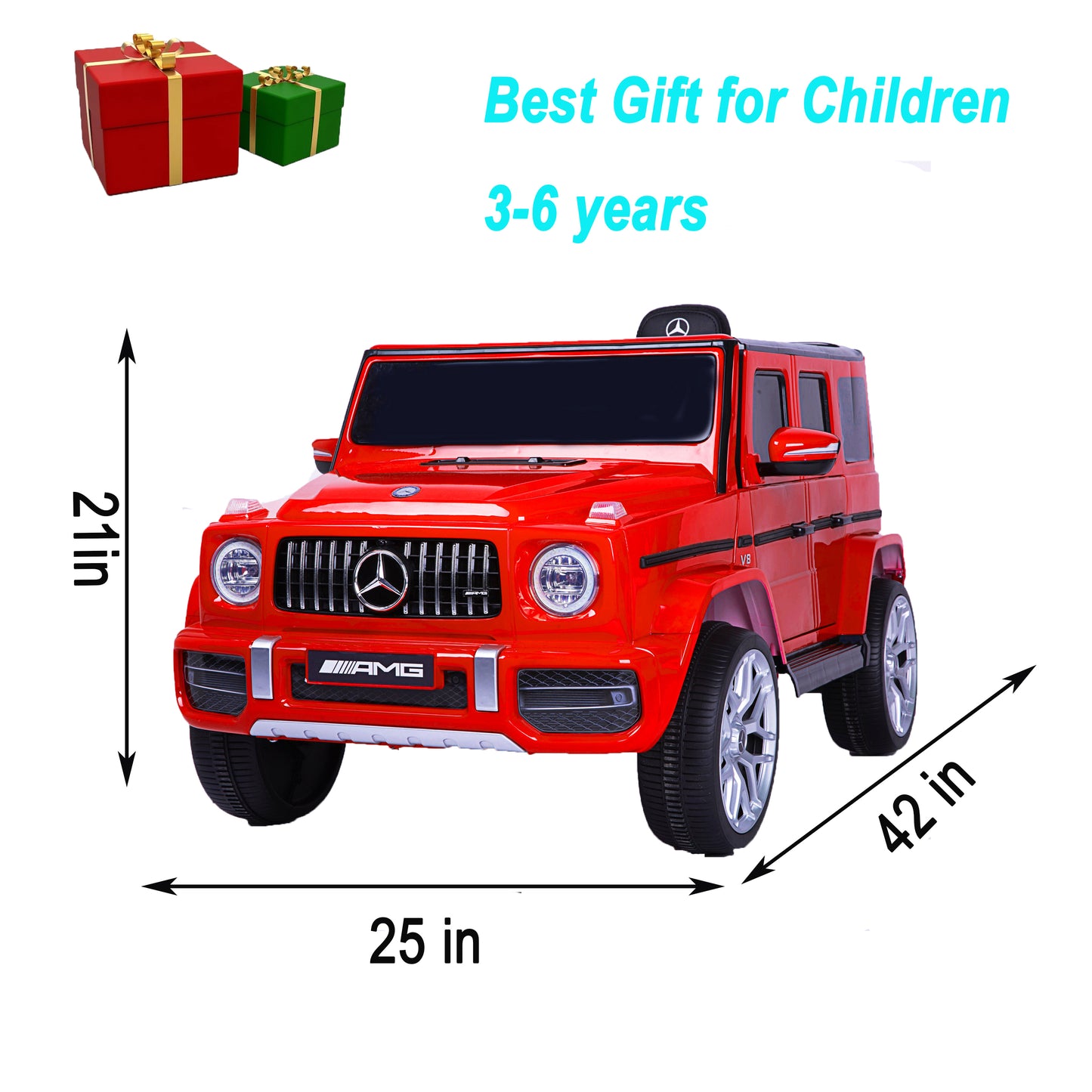 licensed Mercedes-Benz G63 Kids Ride On Car,kids Electric Car with Remote Control   12V licensed children car Motorized Vehicles  for   Girls,Boys,gift  , Music, Horn, Spring Suspension, Safety Lock