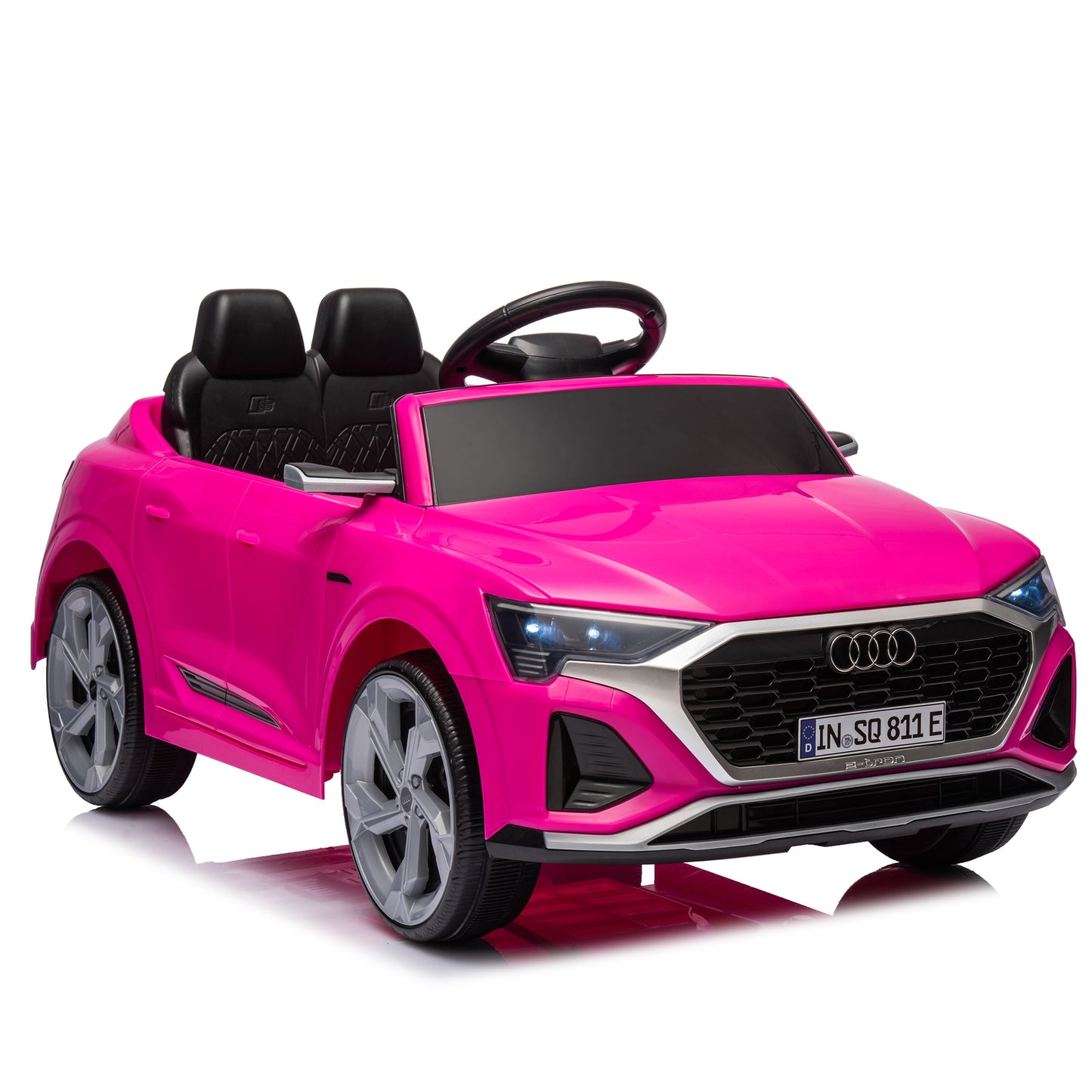 12V Kids Ride On Electric Car w/Parents Remote Control,Licensed Audi SQ8 for Kids,Dual Drive,Suspension,Hanging start,Three speed adjustable Music,Volume Control,LED Lights for Kids Aged 3-6.