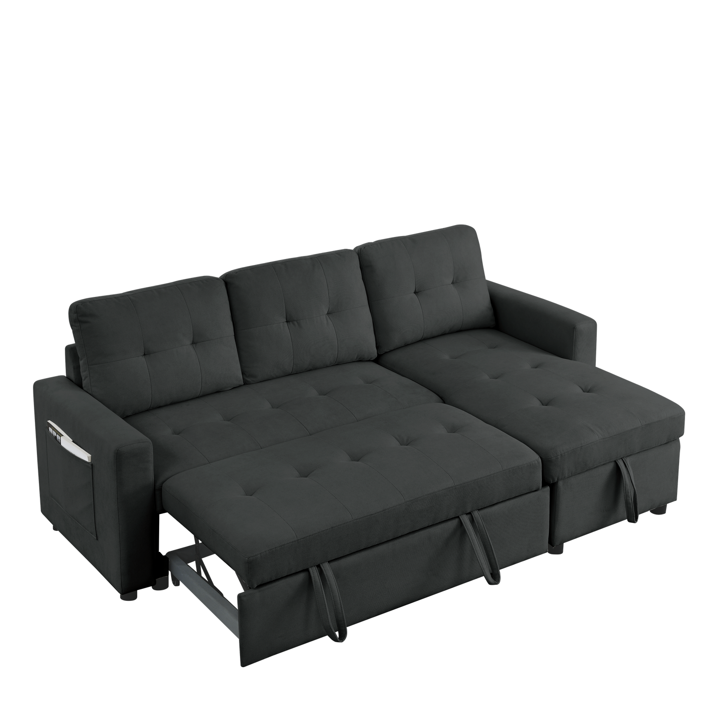 Transformable Sleeper Sectional Sofa with Storage Chaise - Ideal for Small Space Living Room