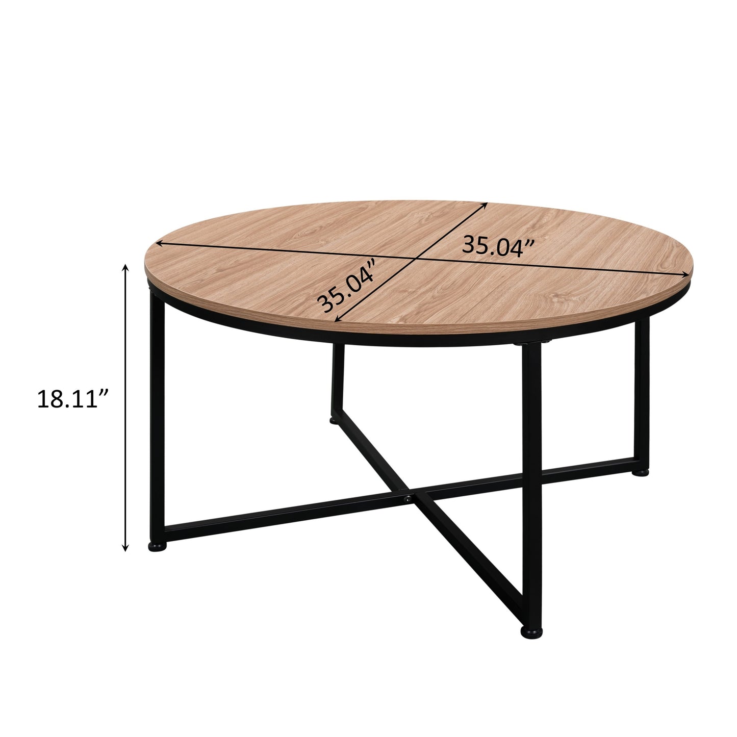 Contemporary Round Metal Coffee Table