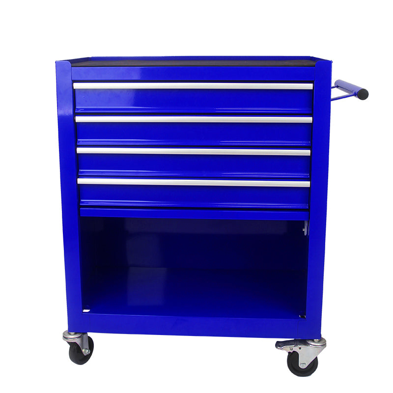 4 DRAWERS MULTIFUNCTIONAL TOOL CART WITH WHEELS-BLUE