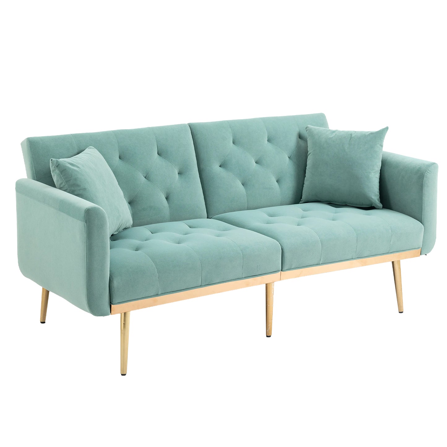 Velvet  Sofa , Accent sofa .loveseat sofa with metal  feet