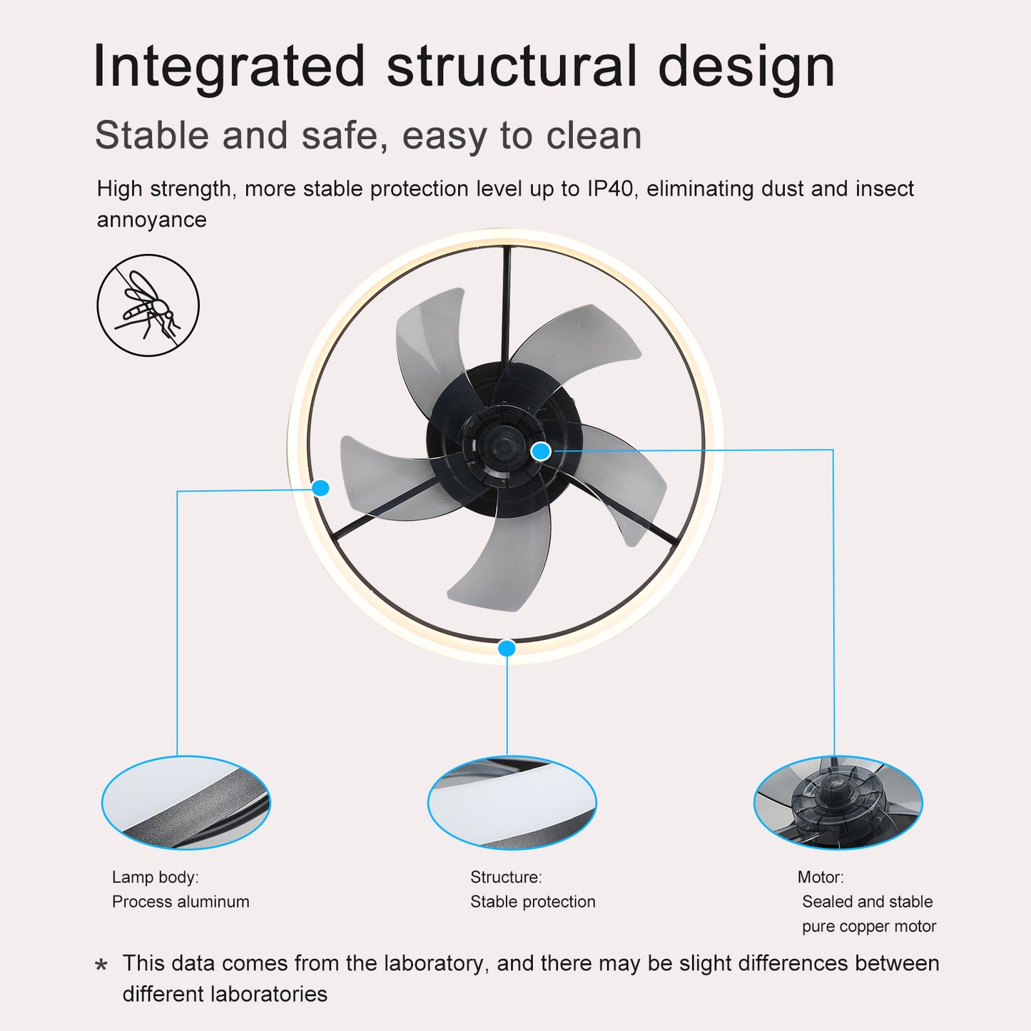 Modern Ceiling Fan with Adjustable LED Lights