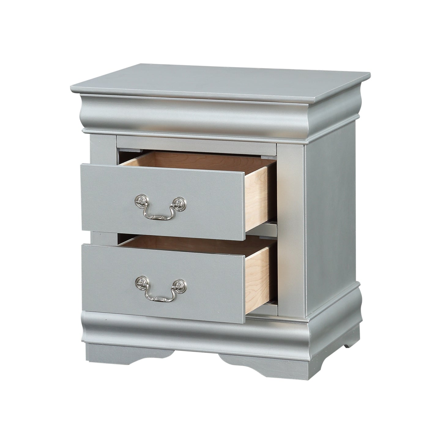 Louis Philippe Nightstand in Platinum 26733