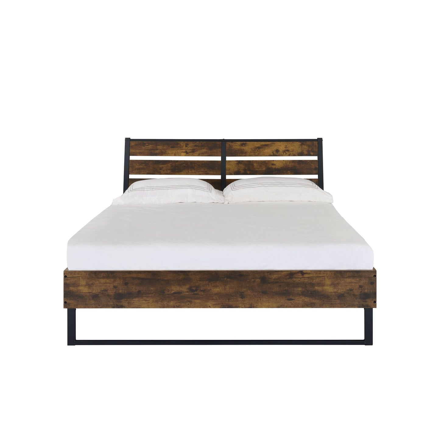 Juvanth Eastern King Bed in Rustic Oak & Black Finish 24247EK