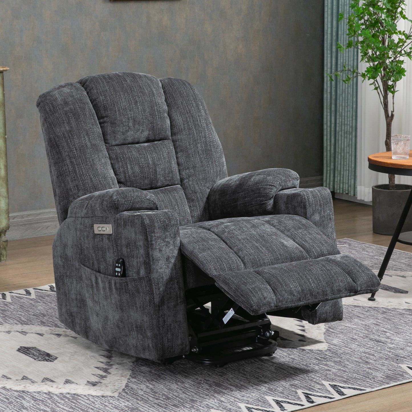 Comfortable Power Lift Recliner Chair with Massage, Heat, and USB Ports