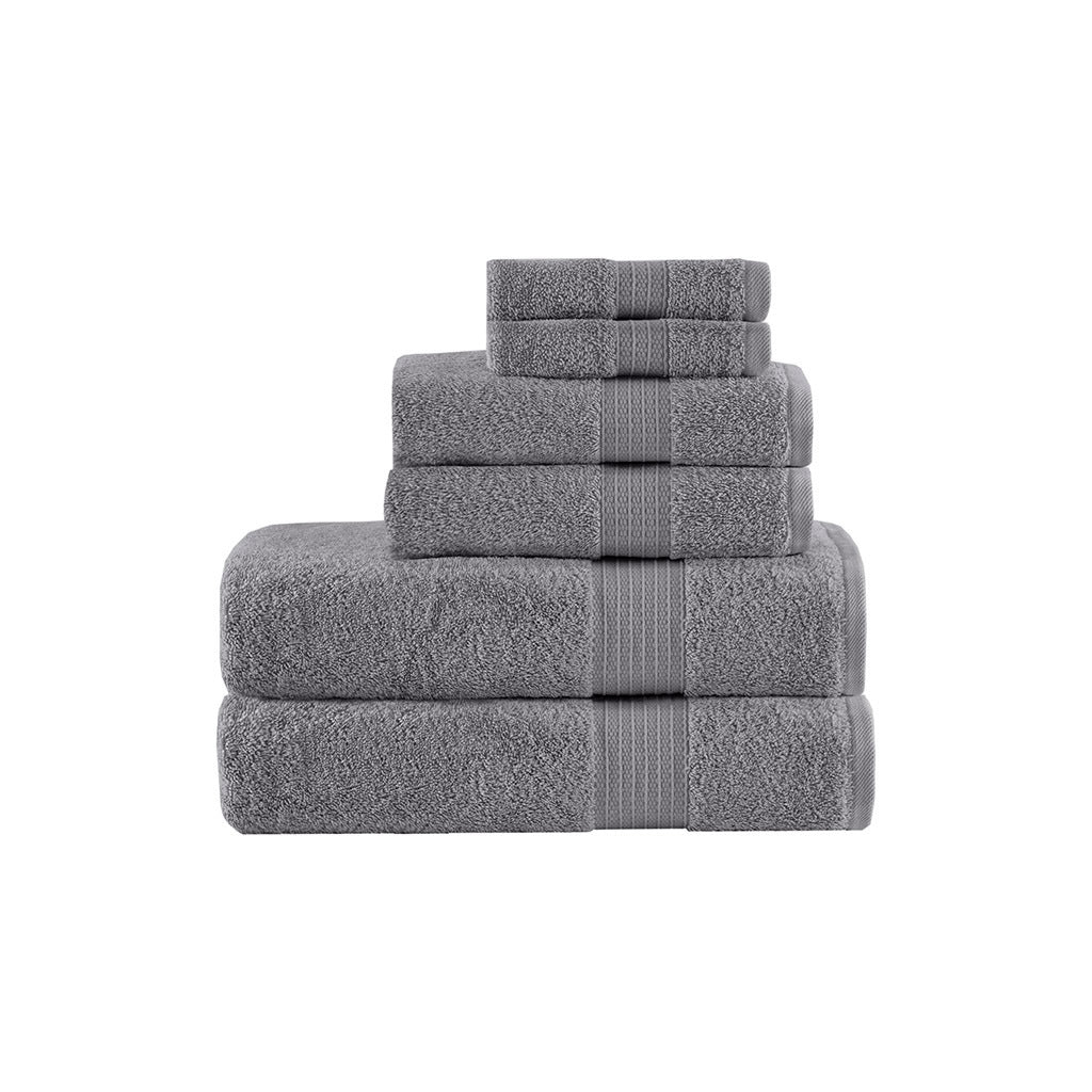 Madison Park Luxury Organic Cotton 6-Piece Towel Set