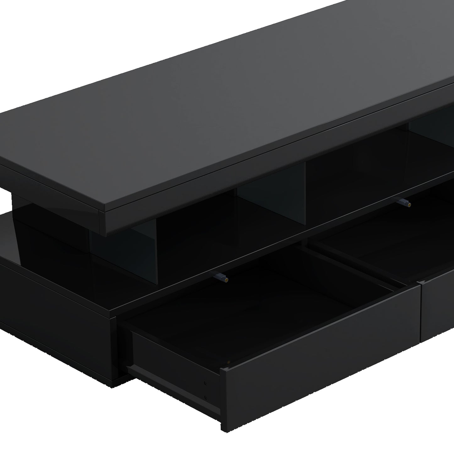 Sleek LED TV Stand with 16 Color Options and Abundant Storage for 70 TVs