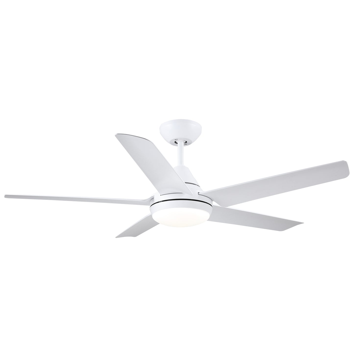 Energy Efficient 48-Inch Integrated LED Ceiling Fan with White ABS Blades