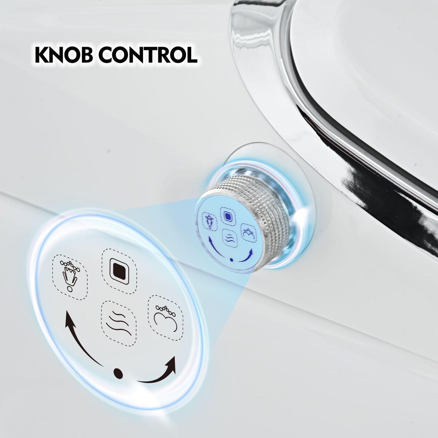 Luxury Smart Toilet with Dryer and warm water,  Elongated Bidet Toilet with Heated Seat, with Remote Control, LED Night Light, Power Outage Flushing, Soft Close Cover,Whit