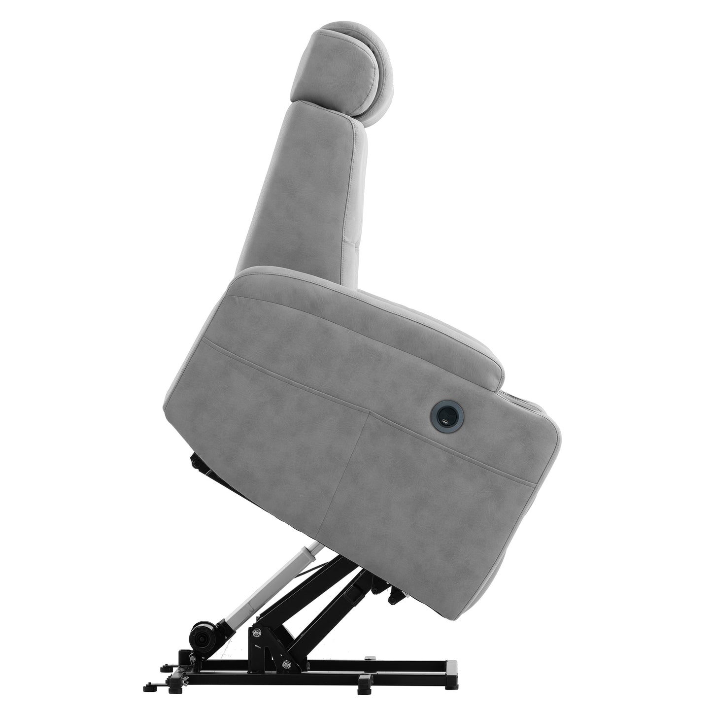 Comfortable Power Lift Recliner Chair for the Elderly with USB Charge Port (Light Gray)