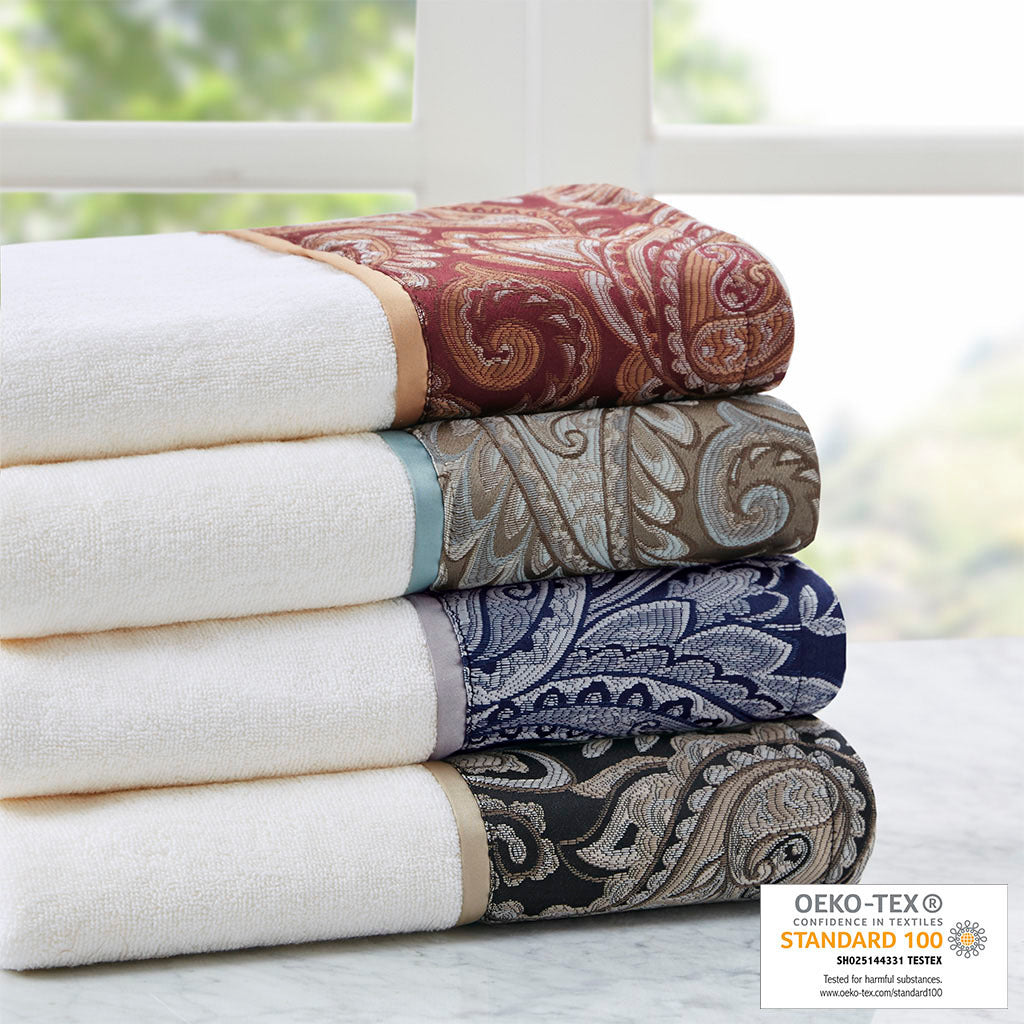 Luxurious Madison Park Aubrey Jacquard Towel Set - 6 Pieces