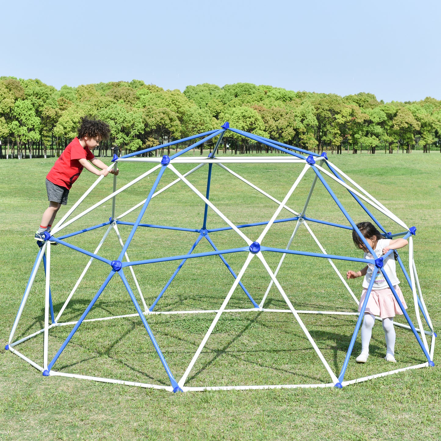 Geometric Dome Climber Play Center - 11ft, Rust & UV Resistant Steel, 900 LBS Capacity