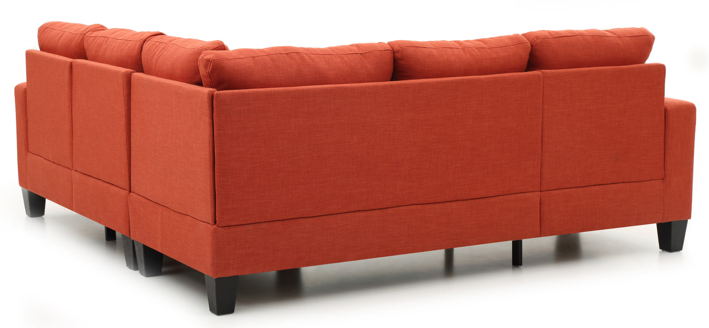 Newbury G473B-SC Sectional in Orange Palette