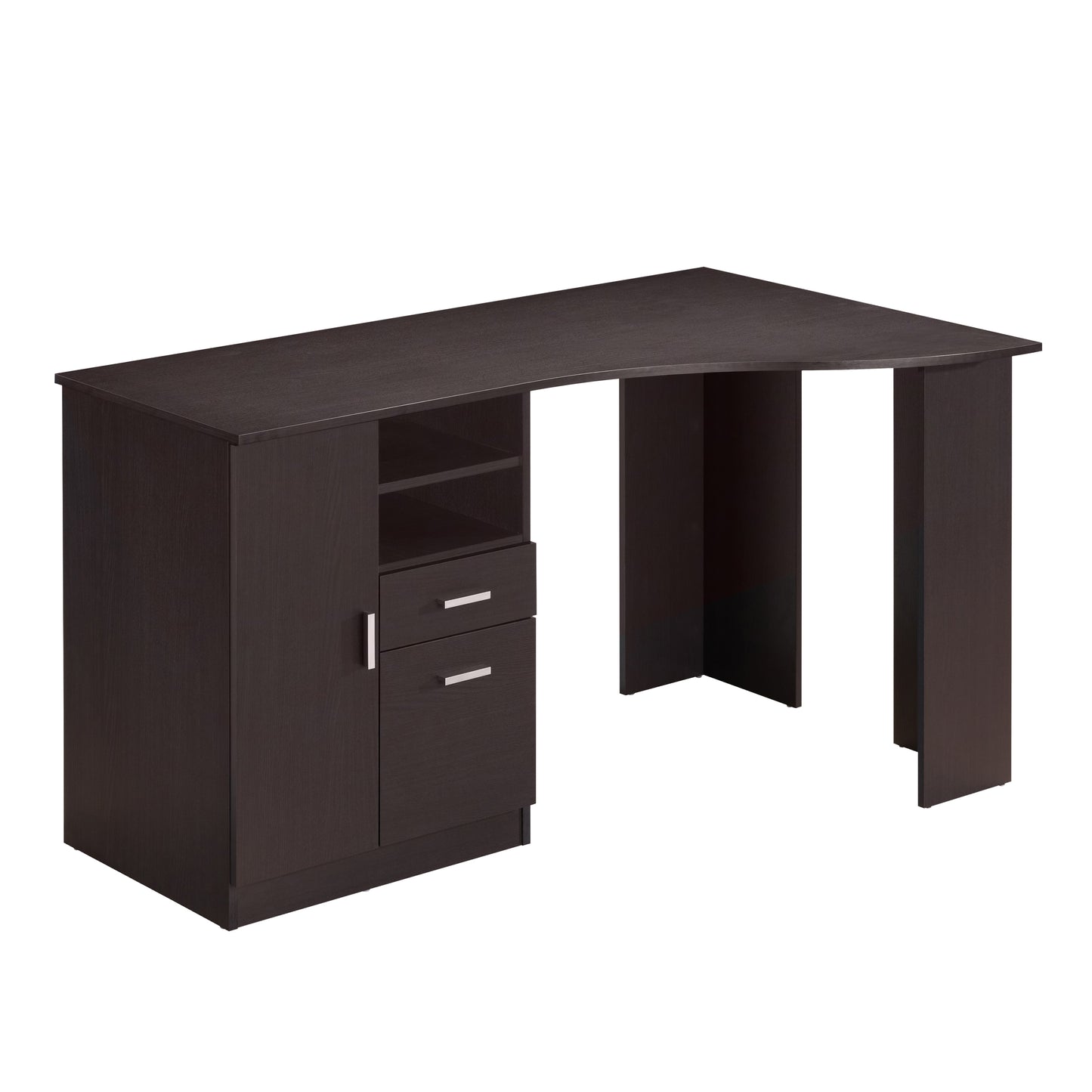 Timeless Espresso Office Desk with Abundant Storage Options