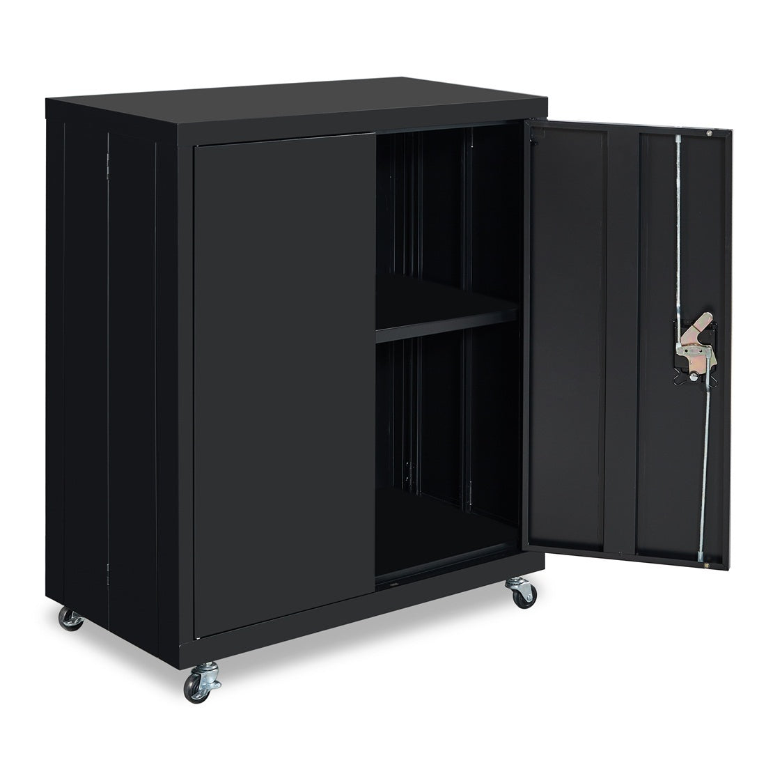 1-Shelf Metal Filing Cabinet with Lock for Home and Office Storage