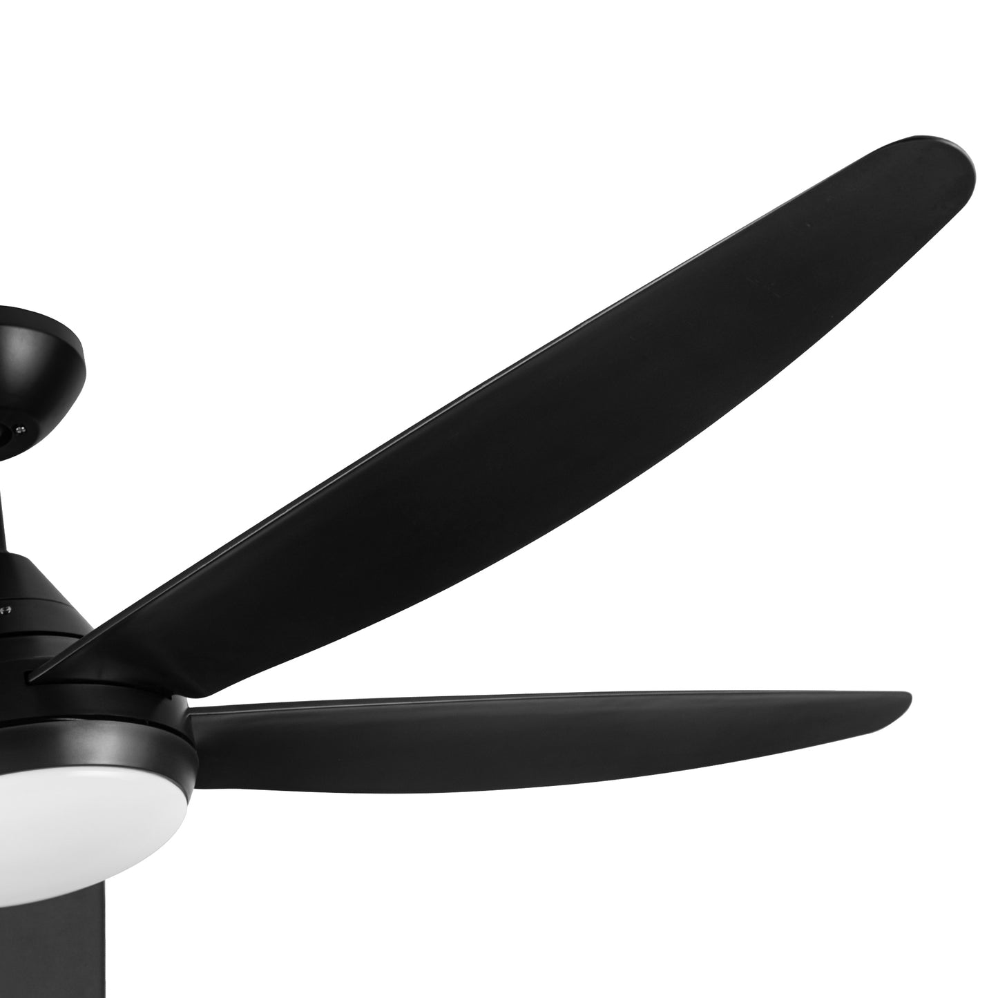 56-Inch Integrated LED Black ABS Blade Ceiling Fan with Lighting