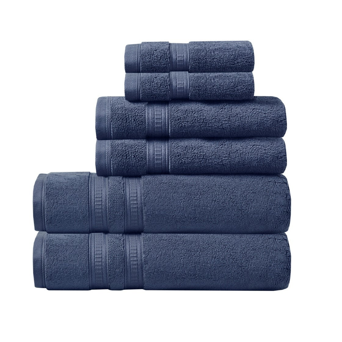 Plush 100% Cotton 6-Piece Antimicrobial Towel Set