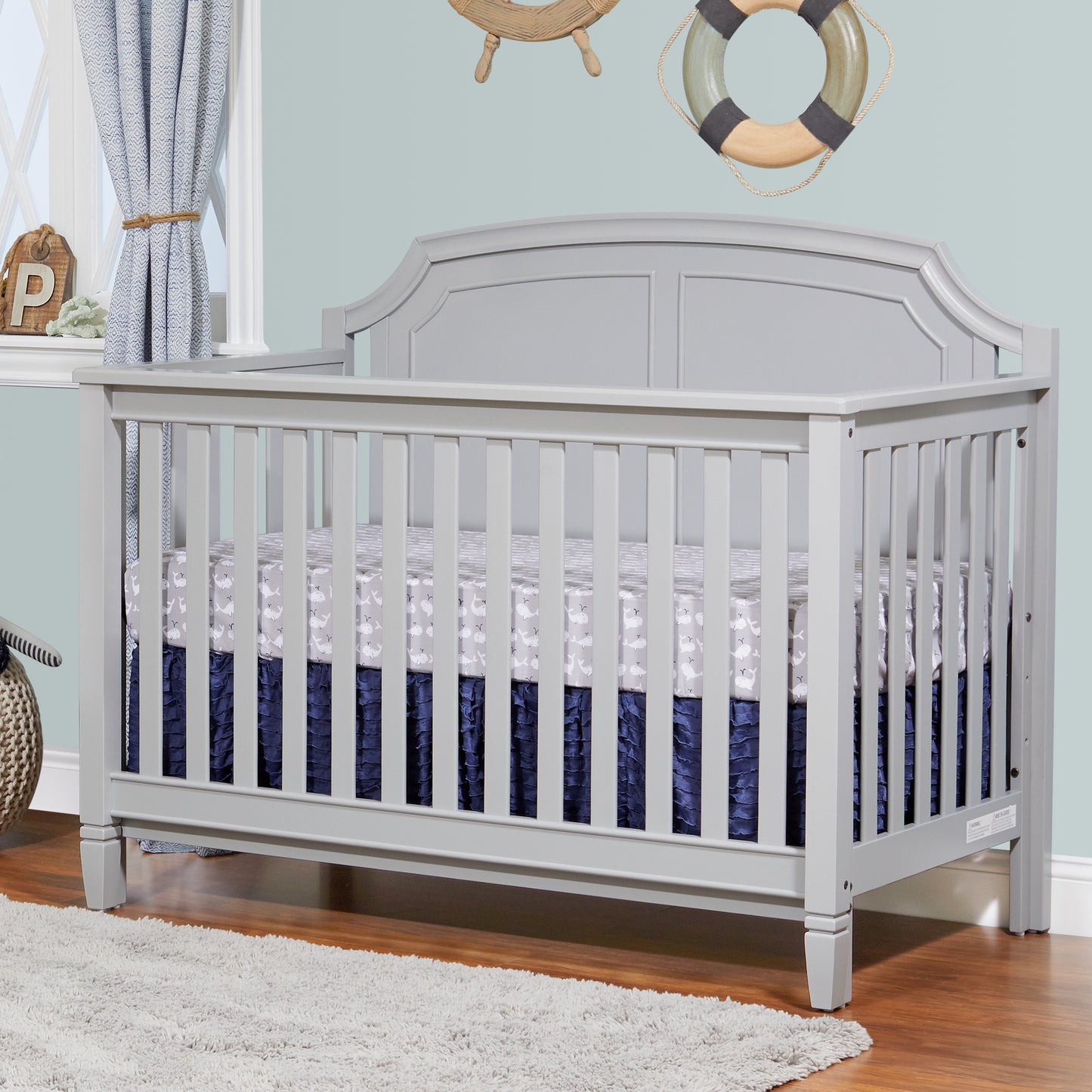 Alice 4-in-1 Convertible Crib Gray