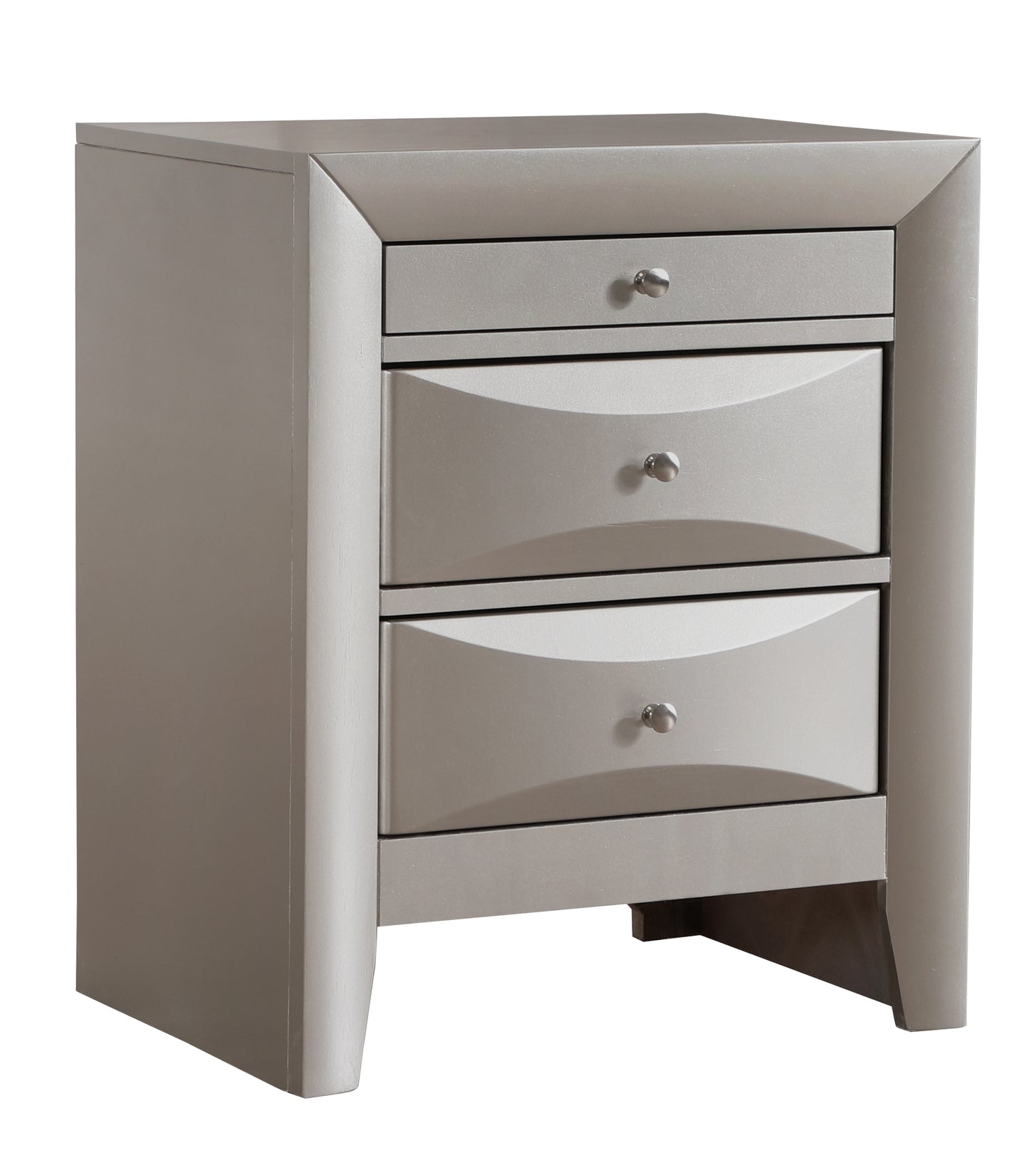 Marilla G1503-N Nightstand , Silver Champagne