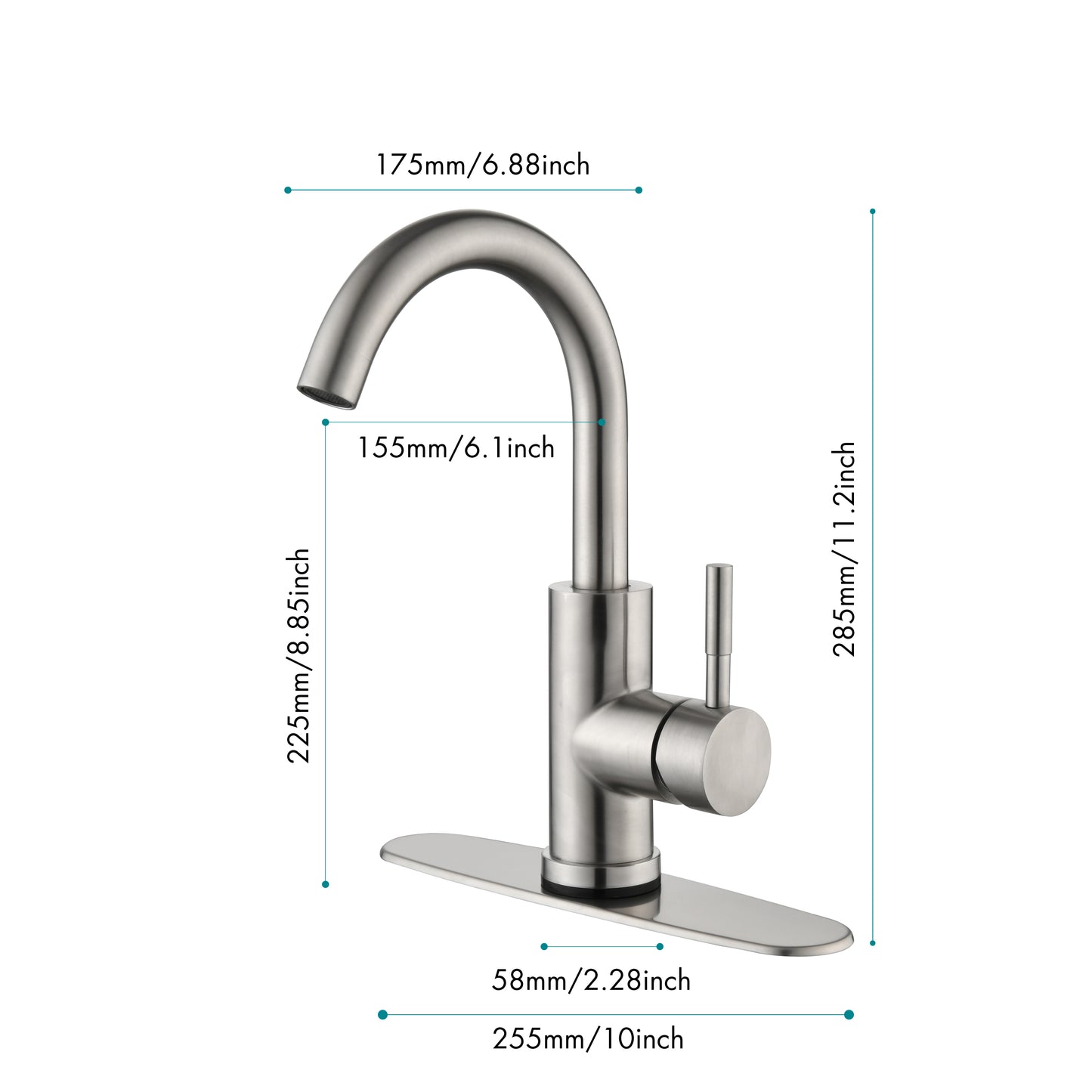 Touch Single Handle Bathroom Vanity Sink Faucet