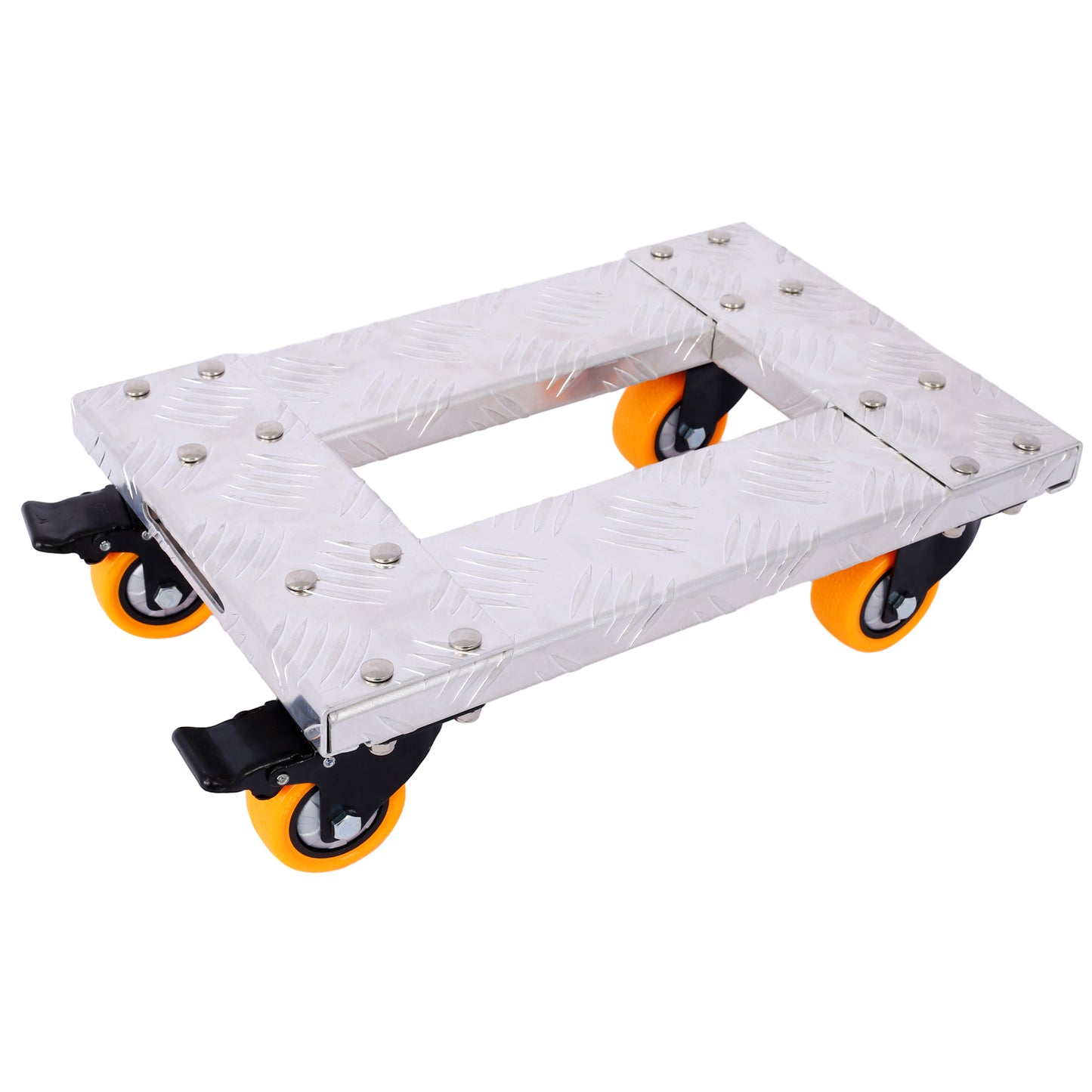 Movers Dolly Heavy Duty Furniture Dolly Trolley Cart  18''x12'' Aluminum Frame with 3'' TPU Professional Casters with Brake Option