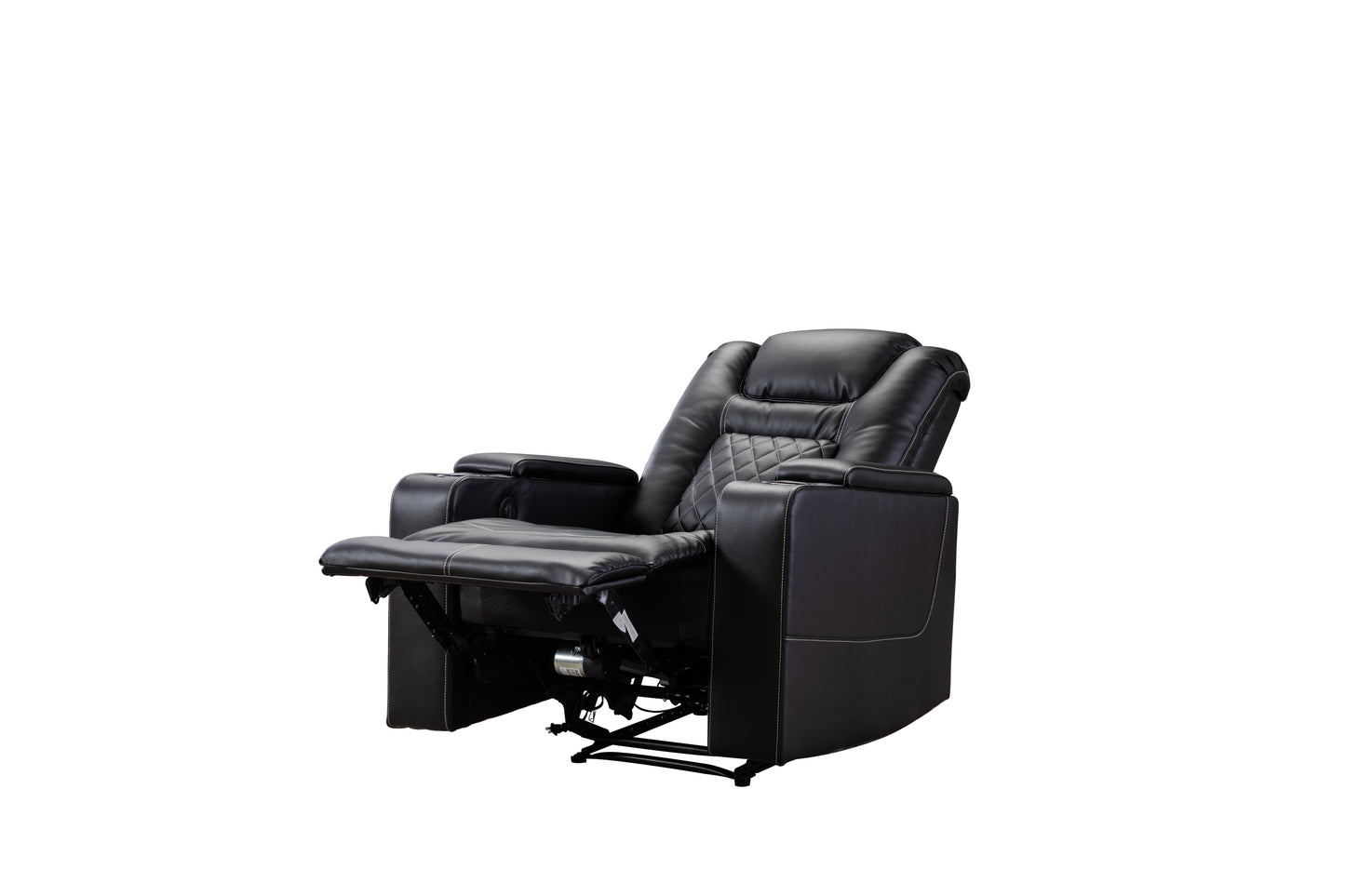 Luxurious Recliner with Cup Holder and USB Port in PU Material