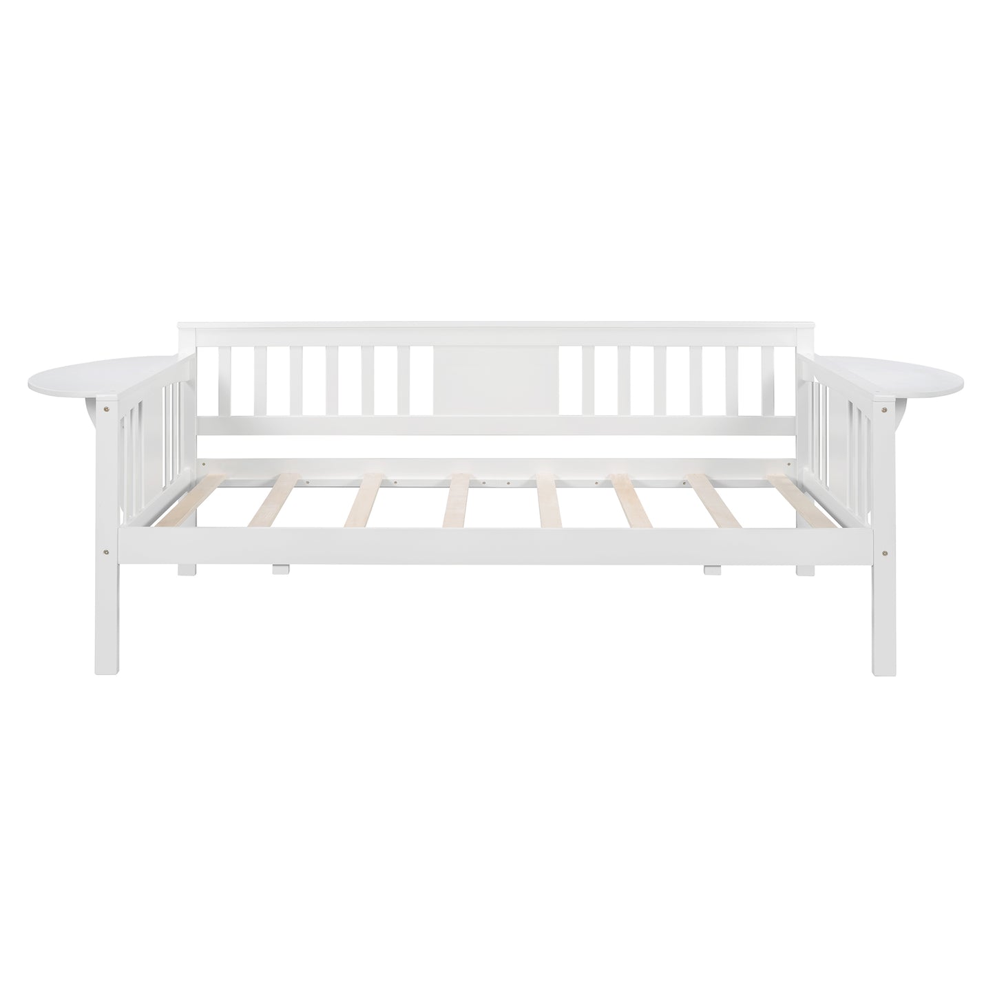 Twin size Daybed, Wood Slat Support, White