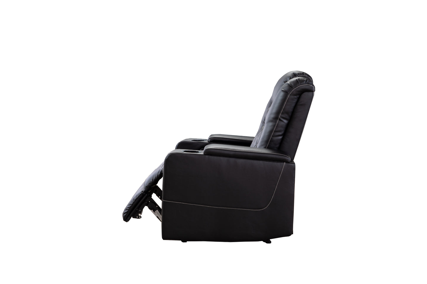 Luxurious Recliner with Cup Holder and USB Port in PU Material