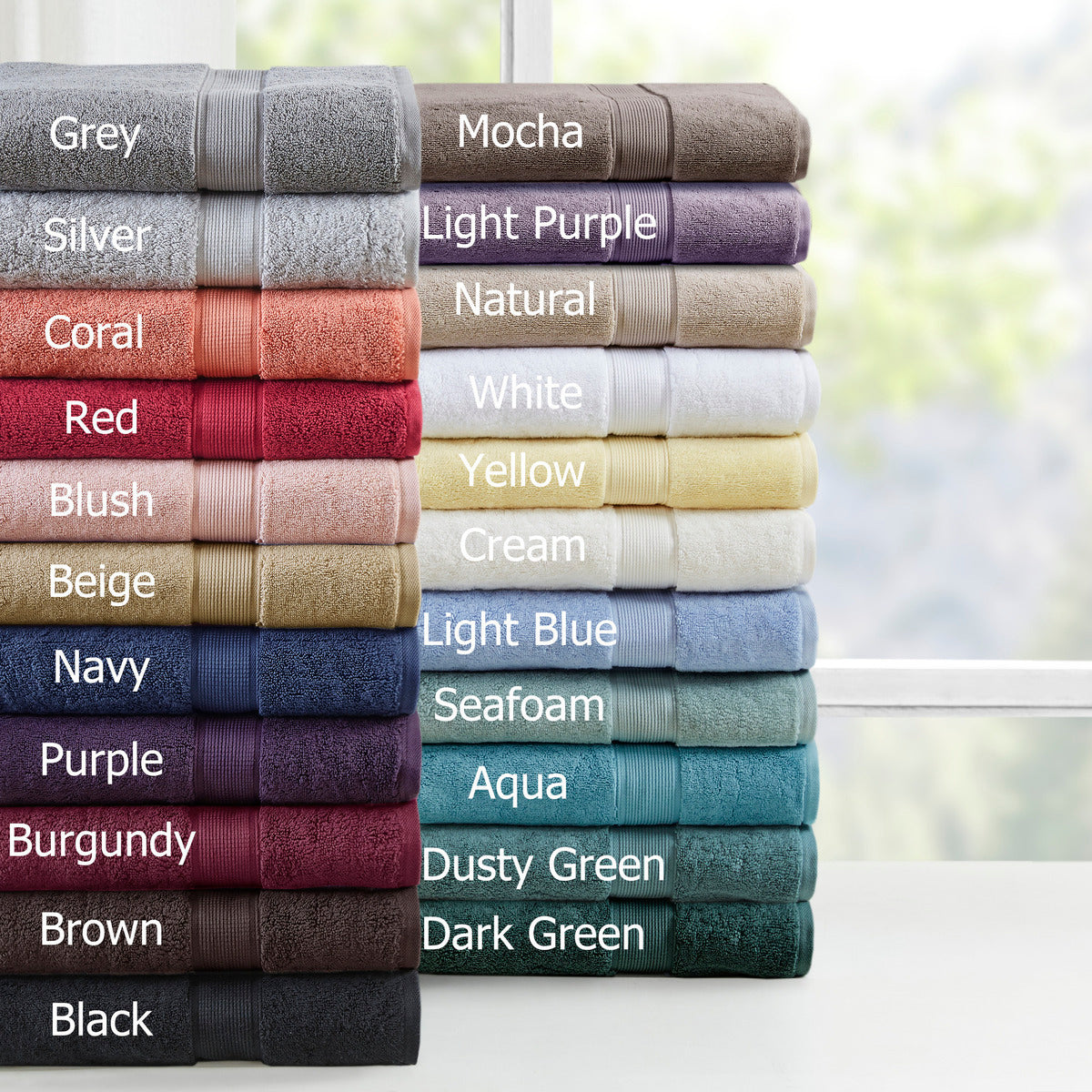 Luxurious Set of 8 Antimicrobial Cotton Towels