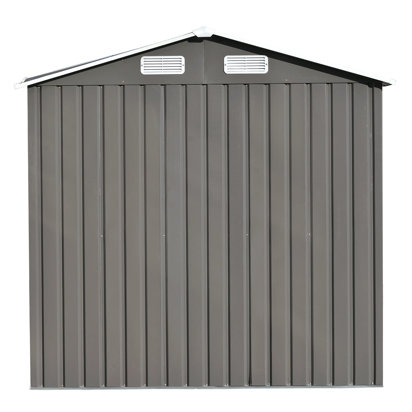 Patio 6ft x4ft Bike Shed Garden Shed, Metal Storage Shed with Lockable Door, Tool Cabinet with Vents and Foundation for Backyard, Lawn, Garden, Gray