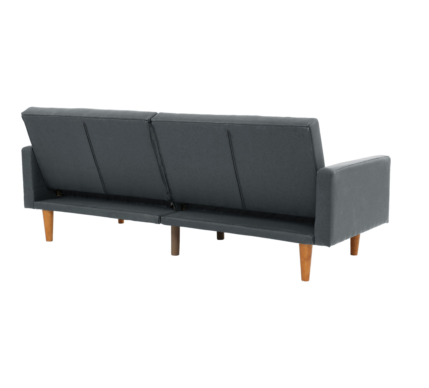 ADJUSTABLE SOFA in Black Faux Leather