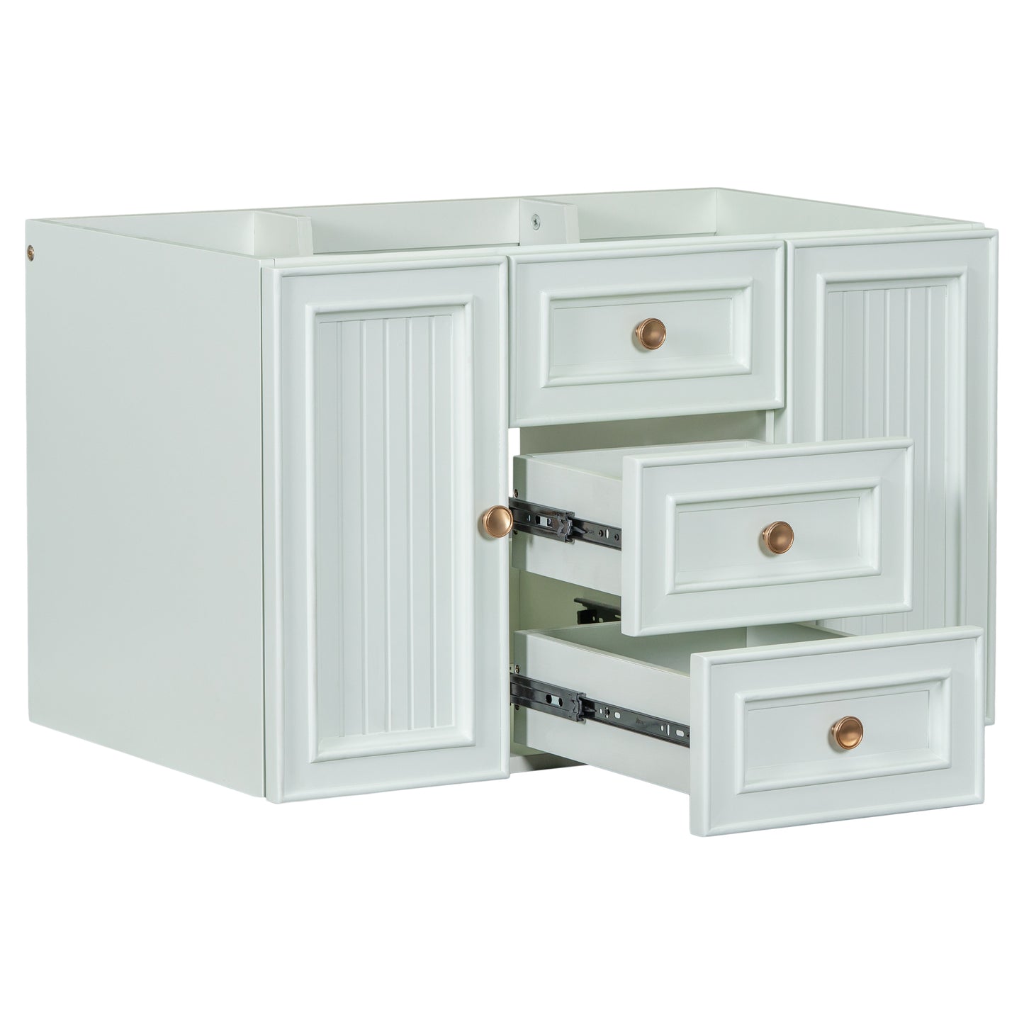 30" Wall Mounted Bathroom Vanity without Sink, Cabinet Base Only, Functional Drawer, Green