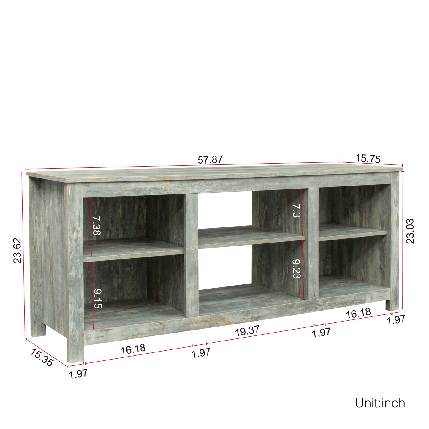 Modern Living Room TV Stand Furniture with Multiple Storage Compartments