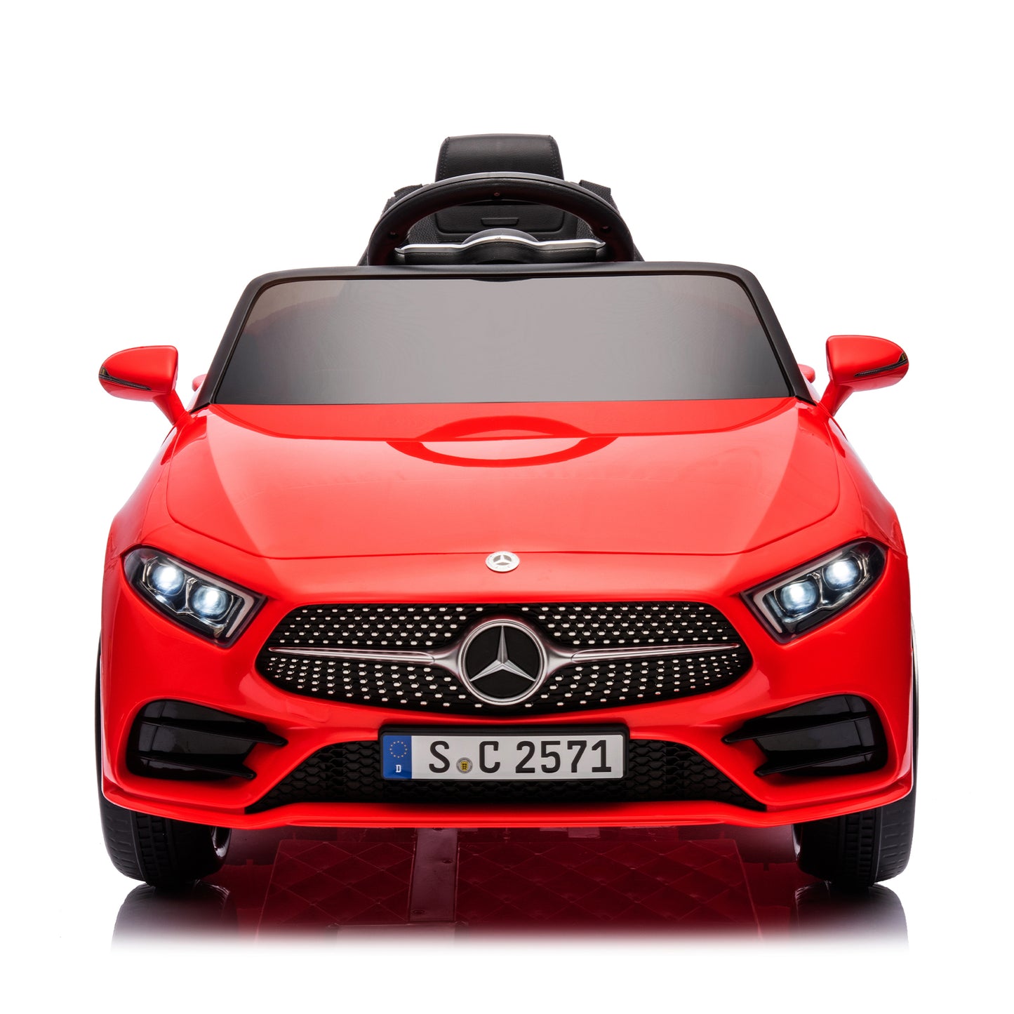 12V Kids Ride On Car w/ Parents Remote Control,Licensed Mercedes-Benz CLS 350 for Kids,Four Wheel Suspension,Power Display,Music,Volume Control,LED Lights,MP3,USB/SD for Kids 37-95 months.