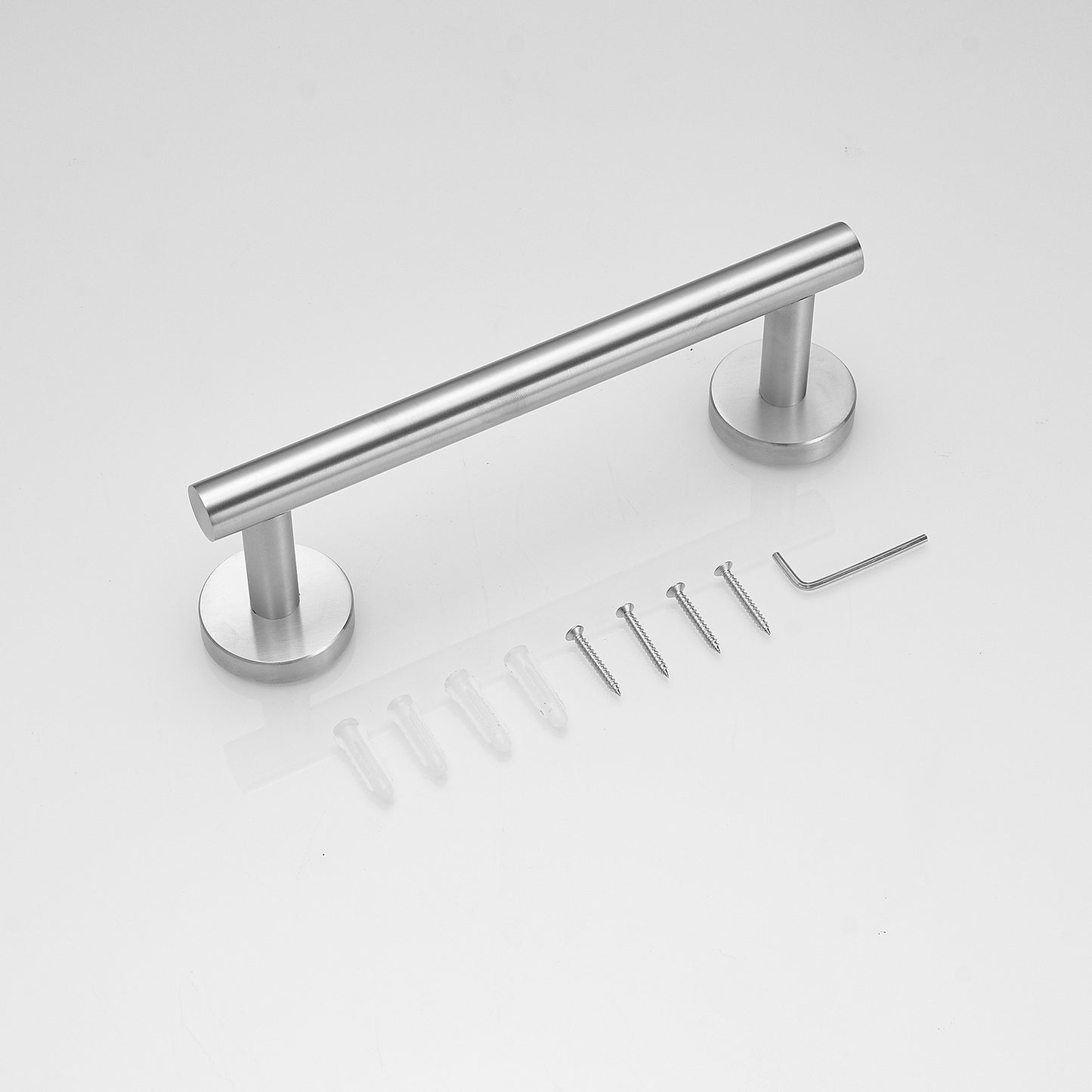 Elevate Your Bathroom with a Brushed Nickel Wall Mount Towel Bar and Toilet Paper Holder