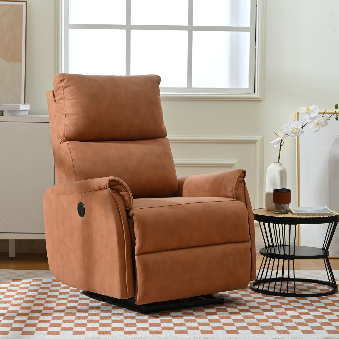 Compact Electric Recliner Chair with USB Port for Limited Spaces