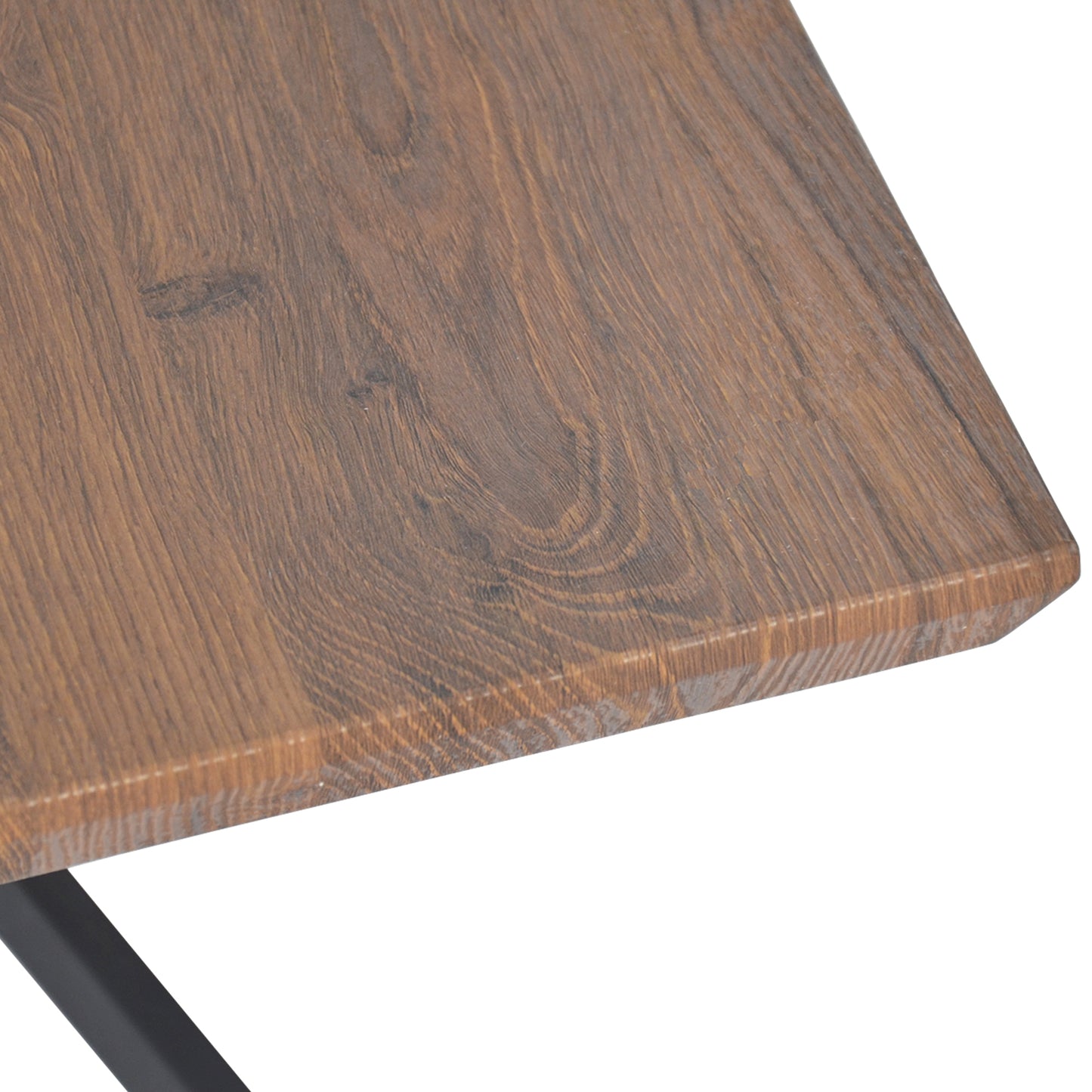 Wooden Coffee Table with Boomerang Legs in Sonoma Brown and Black